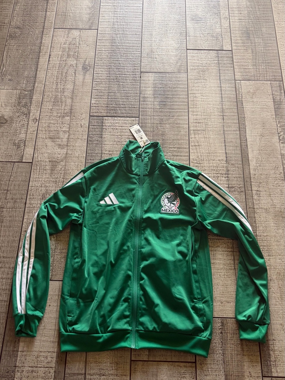 adidas Mexico Soccer National Team Full Zip Track Jacket Green White Mens M